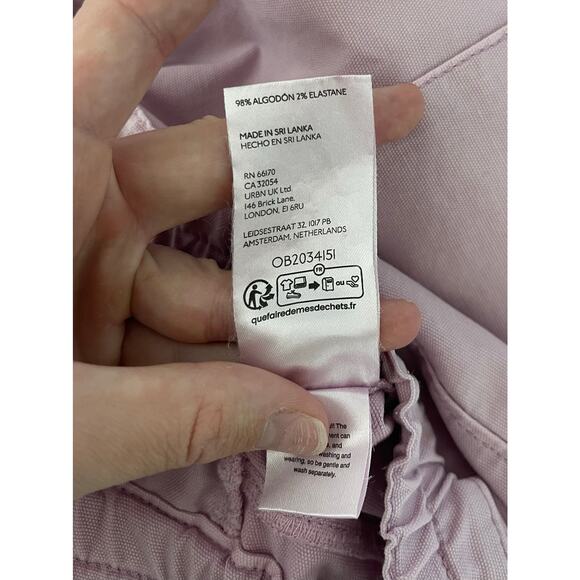 Pilcro Anthropologie The Izzie Relaxed Pull-on Barrel Pants Pink size large - Picture 8 of 8